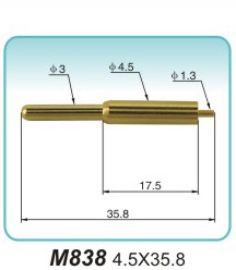 弹簧接触针M838 4.5X35.8