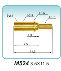 弹簧顶针  M524  3.5x11.5