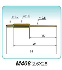 天线顶针M408 2.6X28