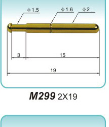 弹簧探针  M299 2x19