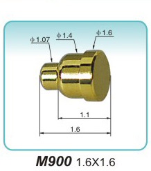 电源接触顶针M900 1.6X1.6 弹簧顶针 pogopin 弹簧连接器  探针