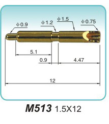 弹簧探针  M513  1.5x12