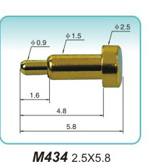 弹簧接触针  M434  2.5x5.8