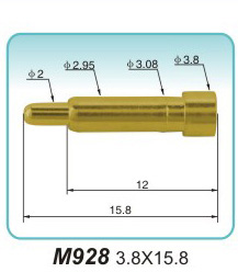座充弹簧探针M928 3.8X15.8
