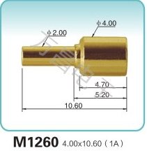 M1260 4.00x10.60(1A)弹簧顶针 pogopin   探针  磁吸式弹簧针