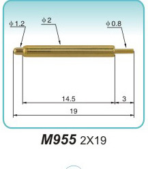 电源弹簧顶针M955 2X19