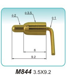 90度弹簧探针M844 3.5X9.2