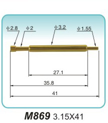 弹簧接触针M869 3.15X41