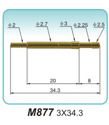 弹簧接触针M877 3X34.3