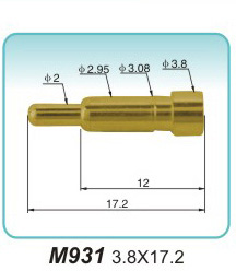 座充弹簧探针M931 3.8X17.2