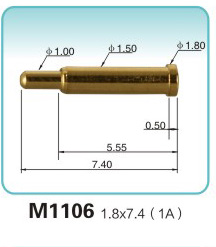 弹簧接触针 M1106 1.8x7.4(1A) 