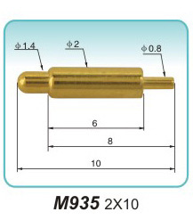 座充弹簧探针M935 2X10