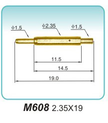 弹簧探针  M608  2.35x19