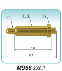 充电器弹簧针M958 2X6.7