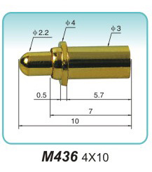 弹簧接触针   M436  4x10